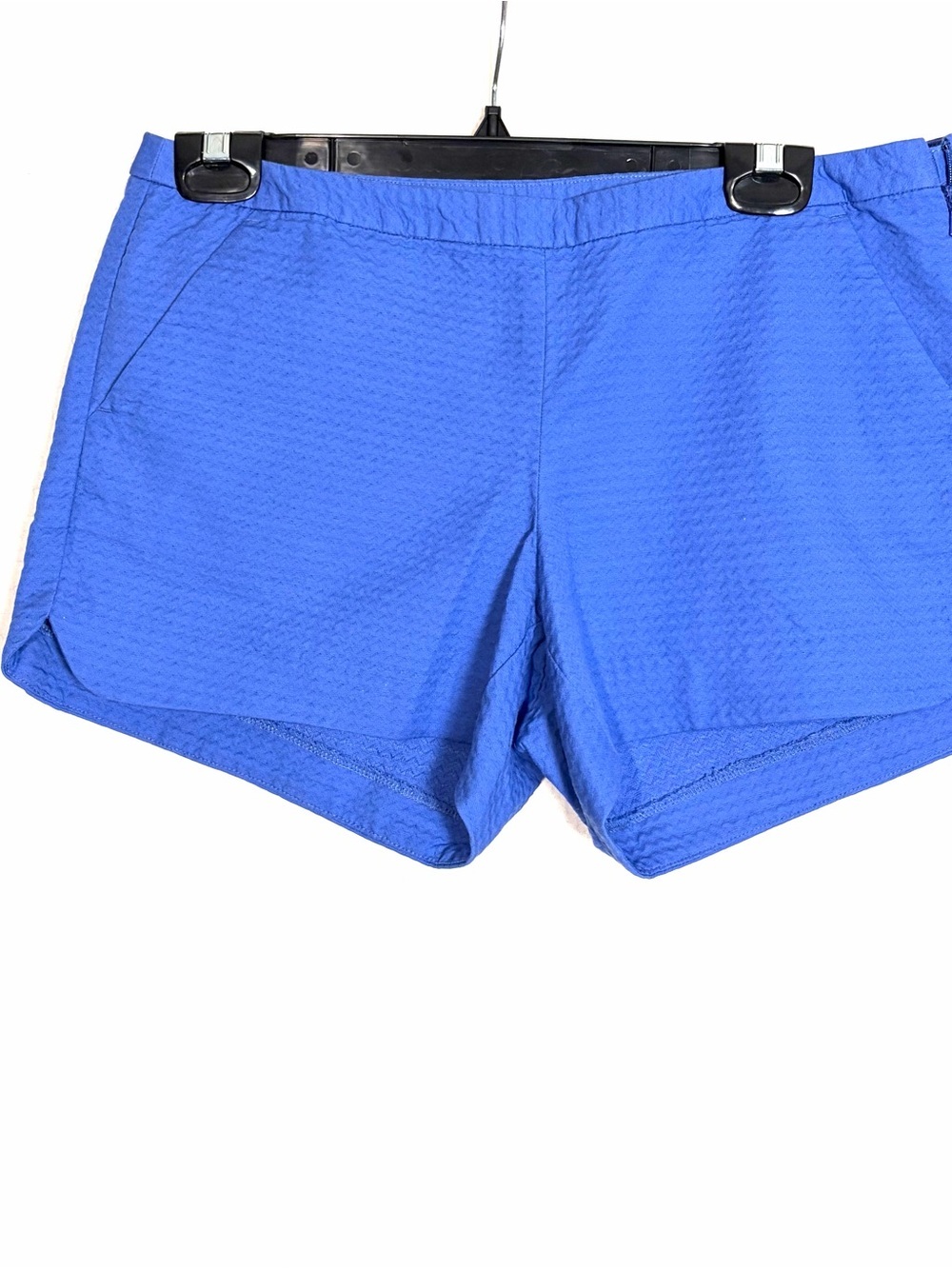 Lilly Pulitzer Adie Shorts Periwinkle Blue Textured Pockets Side Zip Size 4